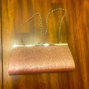 Sparkly pink purse prom wedding snap chain